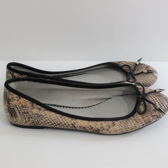 SAM EDELMAN Circus Snakeskin Print Ballet Flats - Picture 3 of 8
